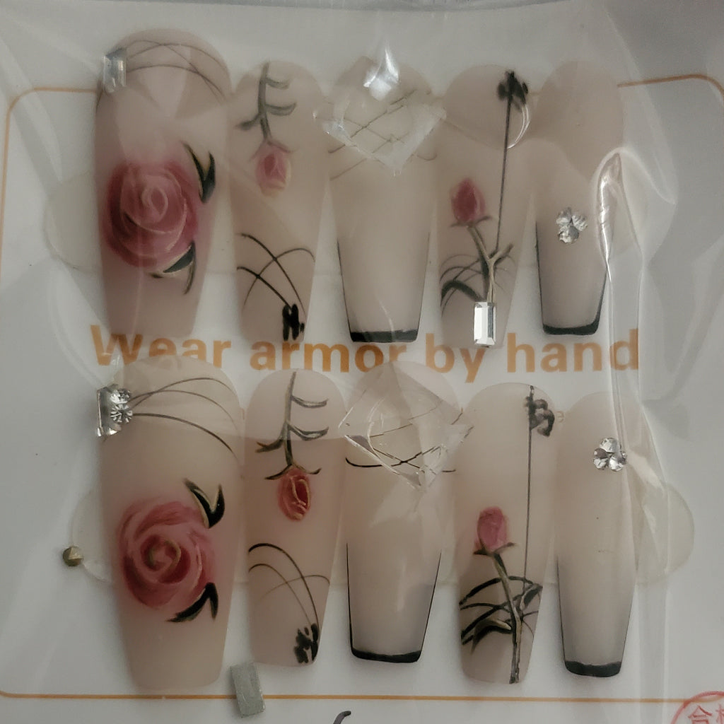10 piece handmade press-on nails