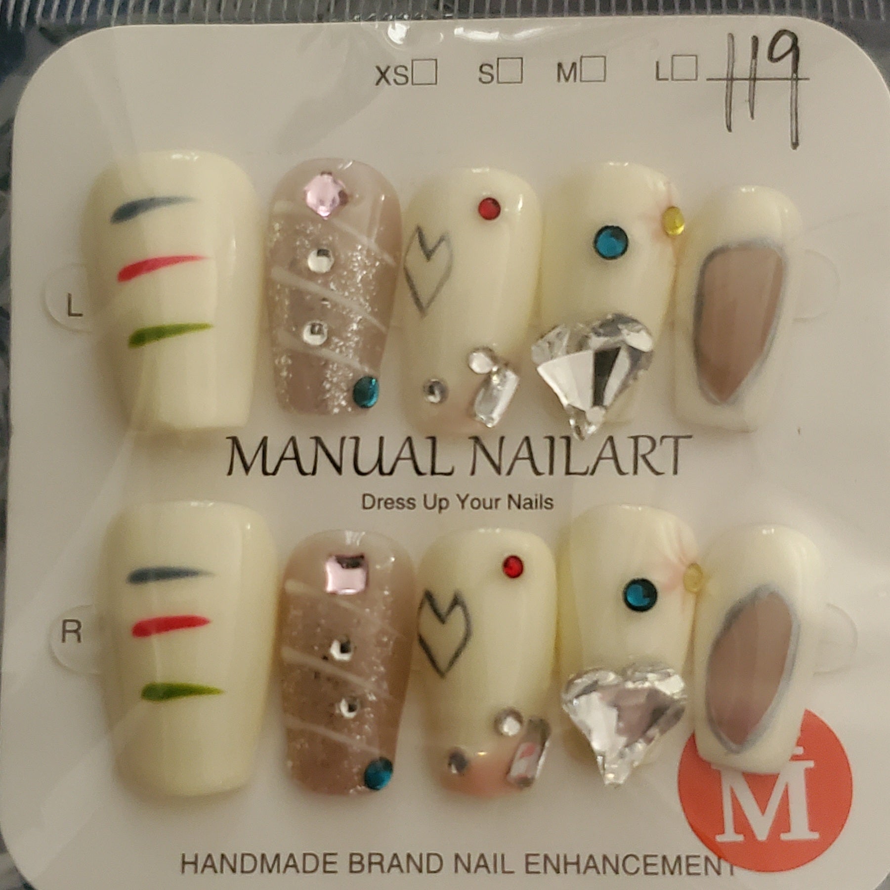 10 piece handmade press-on nails