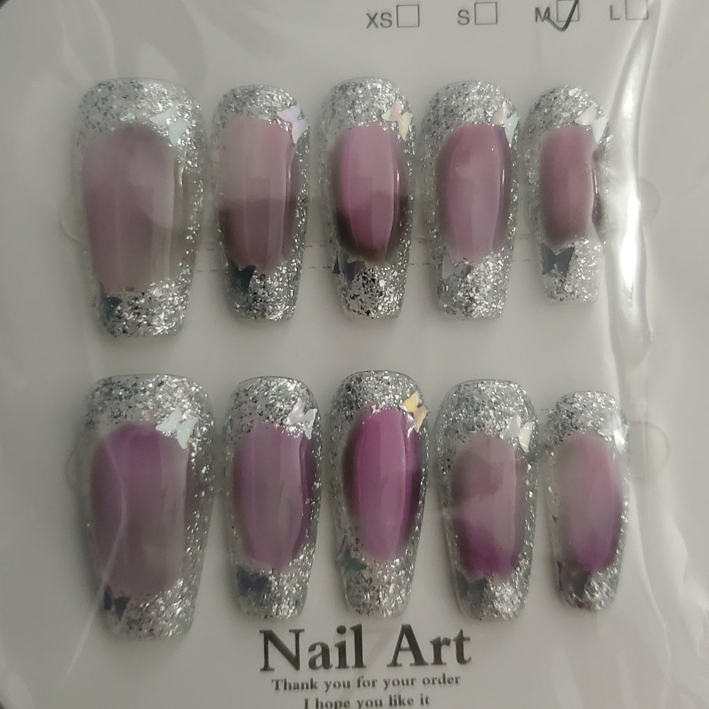 10 piece handmade press-on nails