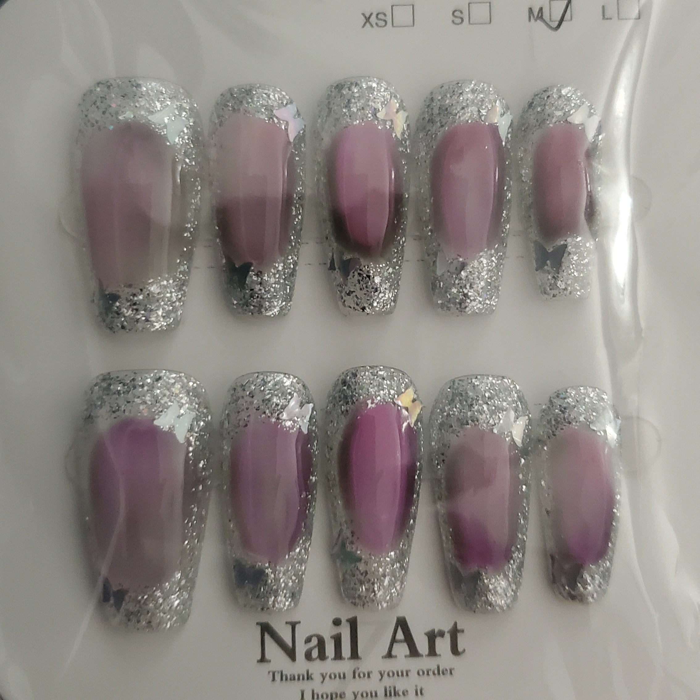 10 piece handmade press-on nails