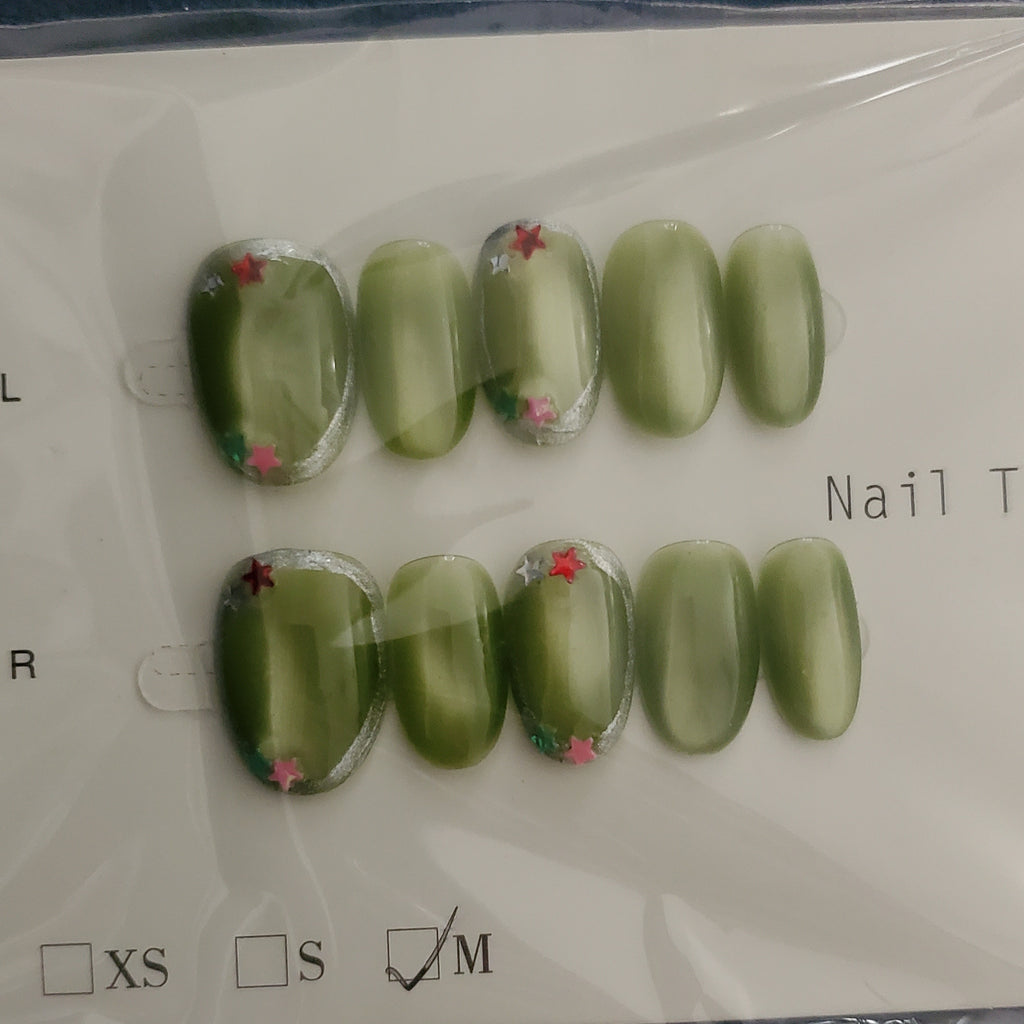 10 piece handmade press-on nails